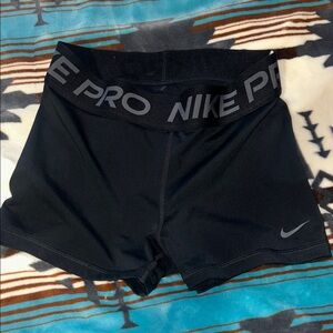 Nike Black Pro Compression Shorts with Grey Logo